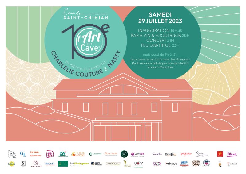 10 ans de l'Art en Cave - Samedi 29 juillet 2023 - Cave de Saint-Chinian